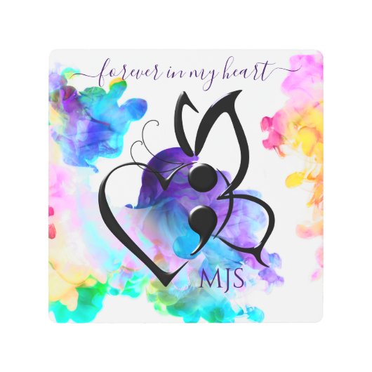 自殺認識度蝶セミロメモリアンス メタルプリント (正面)