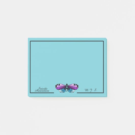 自殺認識度蝶セミロンノートパッド ポストイット (正面)