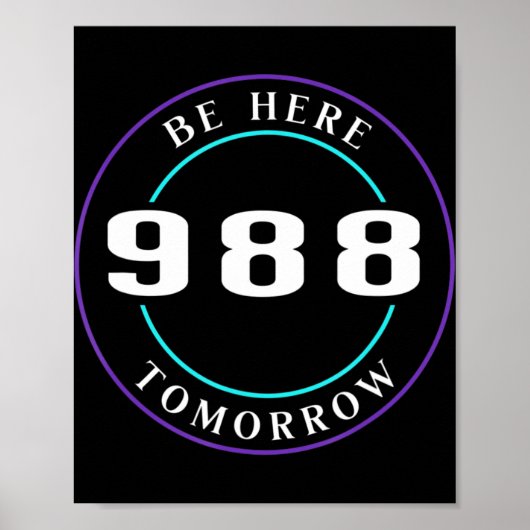 自殺認識度988 – 自殺防止1 ポスター (正面)