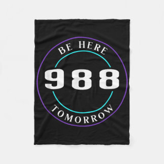 自殺認識度988 – 自殺防止 フリースブランケット
