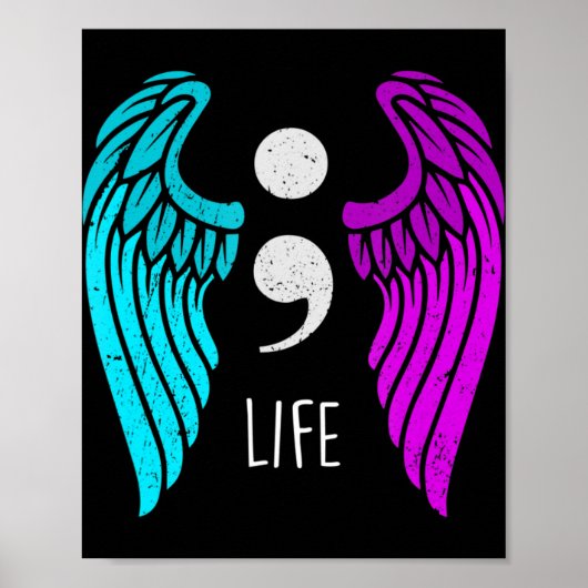 自殺認識度 – セミコロンライフエンジェル ポスター (正面)