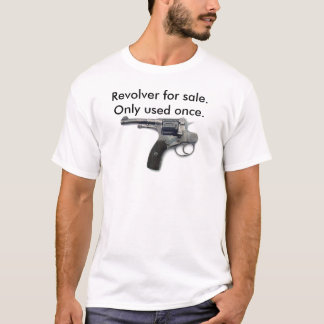 自殺銃、販売のためのリボルバー。 ただ一度使用される Tシャツ