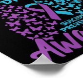 自殺防止と認識度自爆リボンTe ポスター (角)