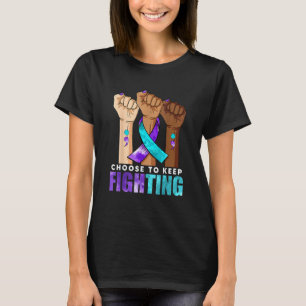 自殺防止に保戦うことを選ぶ Tシャツ
