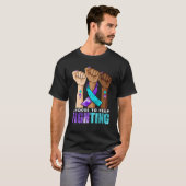 自殺防止に保戦うことを選ぶ Tシャツ (正面フル)