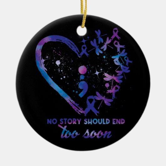 自殺防止に終わりを告げる話はありません セラミックオーナメント (正面)