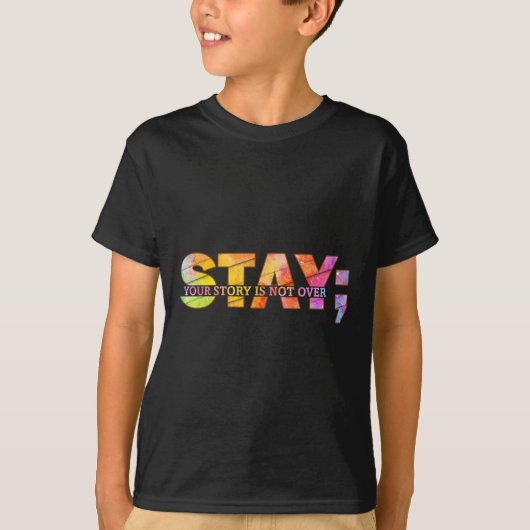 自殺防止の戦争を乗り越えてはいけない Tシャツ (正面)