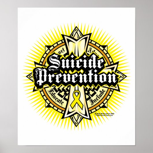 自殺防止ケルト十字架 ポスター (正面)