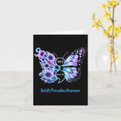 自殺防止セミクロバタフライ カード (黄色い花)