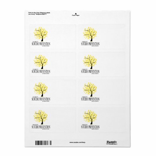 自殺防止ツリー ラベル (フルシート)