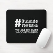 自殺防止ハッシュタグTシャツ_メンタルヘルス マウスパッド (マウス)