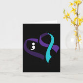 自殺防止ハートセミコロン精神衛生A カード (黄色い花)