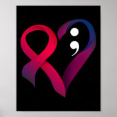 自殺防止ハートセミコロン精神衛生A ポスター (正面)