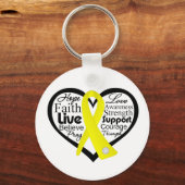 自殺防止ハート帯 キーホルダー (正面)