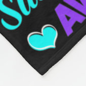 自殺防止リボンI衣服ティール(緑がかった色)及び紫F フリースブランケット (角)