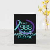 自殺防止命綱コール988 カード (黄色い花)