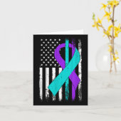 自殺防止啓発アメリカ国旗 カード (黄色い花)