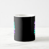 自殺防止啓発 ティール+パープル リボン コーヒーマグカップ (中央)