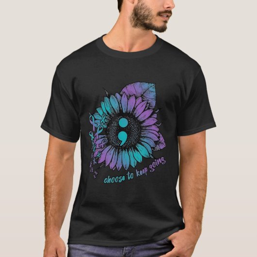 自殺防止啓発Tシャツ 生き続けよう  Tシャツ (正面)