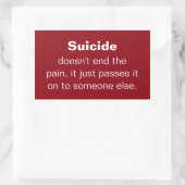 自殺防止引用文 長方形シール (バッグ)