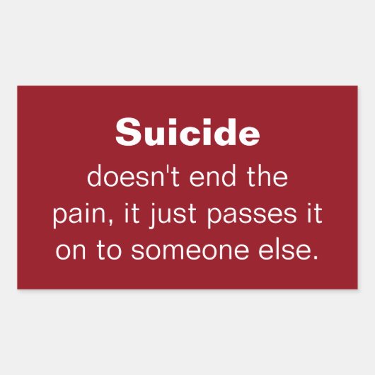 自殺防止引用文 長方形シール (正面)