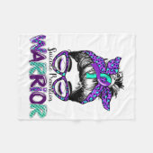 自殺防止戦士の乱暴自殺意識 フリースブランケット (正面(横))