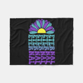 自殺防止精神保健認識度 フリースブランケット (正面(横))