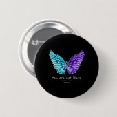 自殺防止翼とリボン自殺意識 缶バッジ (正面&裏面)