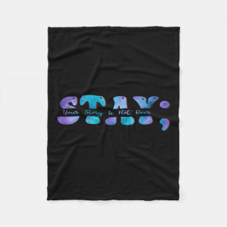 自殺防止認識度お前の話は聞こえない フリースブランケット