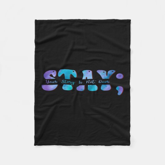 自殺防止認識度お前の話は聞こえない フリースブランケット (正面)