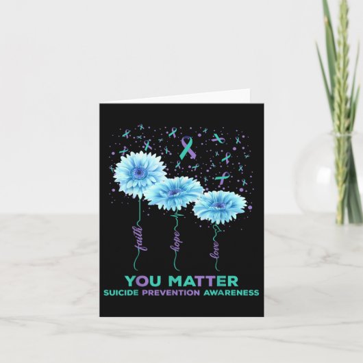 自殺防止認識度ひまわりリボン カード (正面)