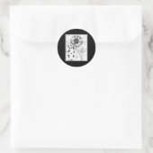 自殺防止認識度ひまわり動揺して ラウンドシール (バッグ)