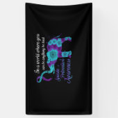 自殺防止認識度ひまわり象 横断幕 (縦)