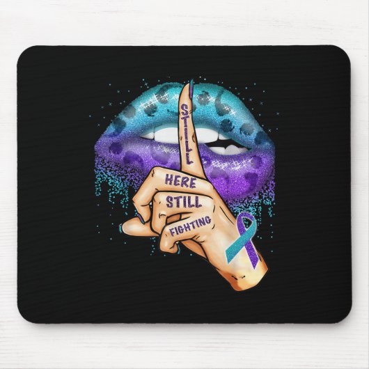 自殺防止認識度まだここFigh マウスパッド (正面)