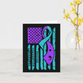 自殺防止認識度アメリカ国旗の半製品 カード (黄色い花)