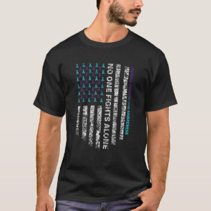 自殺防止認識度ウィークリボンアメリカン Tシャツ