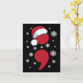 自殺防止認識度サンタクロースサンタハット カード (黄色い花)