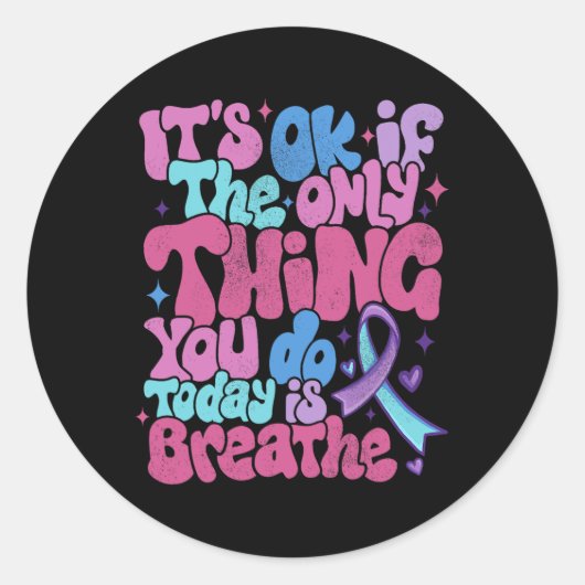 自殺防止認識度ステイアライブメンタルヘア ラウンドシール (正面)