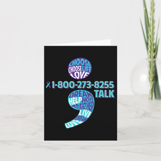 自殺防止認識度セミコロンPrevent Sui カード (正面)