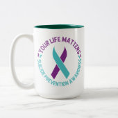 自殺防止認識度セラミックマグカップ ツートーンマグカップ (左)