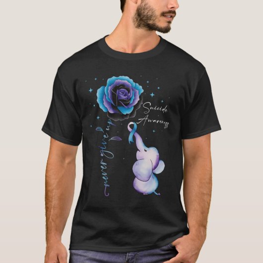 自殺防止認識度ゾウひまわりTe Tシャツ (正面)