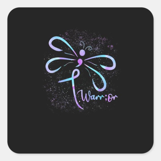 自殺防止認識度トンボセミコロン スクエアシール (正面)