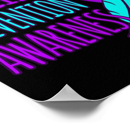 自殺防止認識度ハッピーリボン支援 ポスター (角)