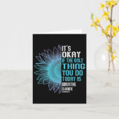 自殺防止認識度パープル及びティール（緑がかった色） カード (黄色い花)