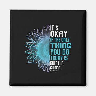 自殺防止認識度パープル及びティール（緑がかった色） マグネット