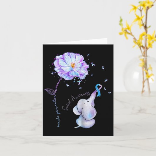 自殺防止認識度フラワーエレファントリブ カード (黄色い花)