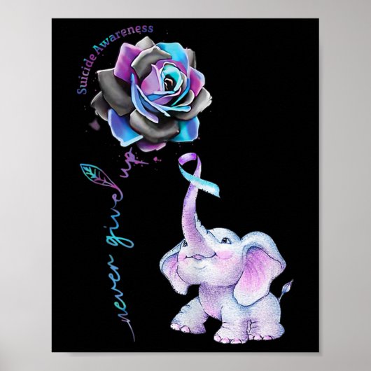 自殺防止認識度フラワーエレファントリブ ポスター (正面)