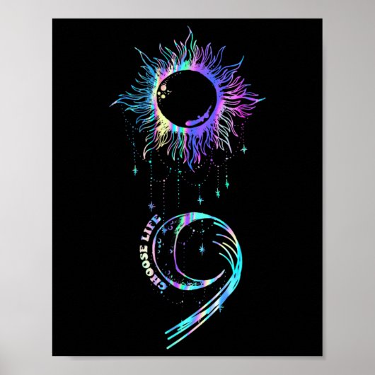 自殺防止認識度ライフの選択セミコロン ポスター (正面)