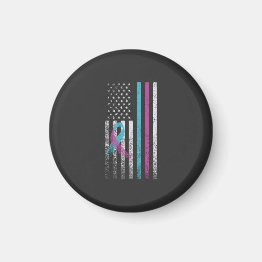 自殺防止認識度リボンアメリカン マグネット (正面)