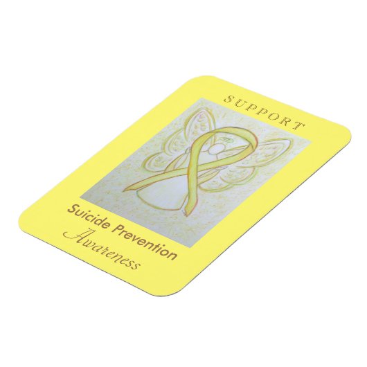 自殺防止認識度リボンエンジェルマグネット マグネット (左側)